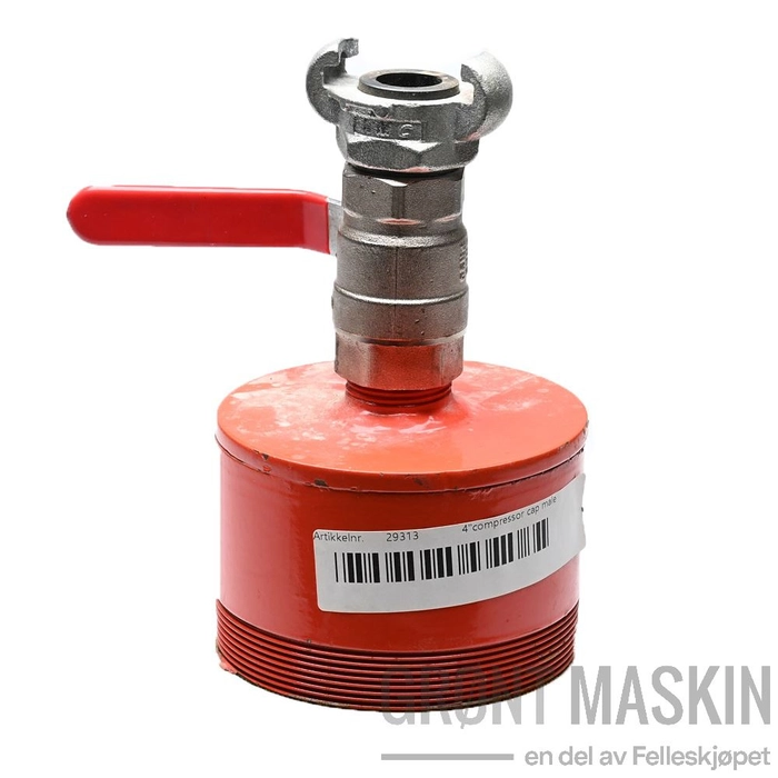 Mastek 4"compressor cap male threaded end with valve and 