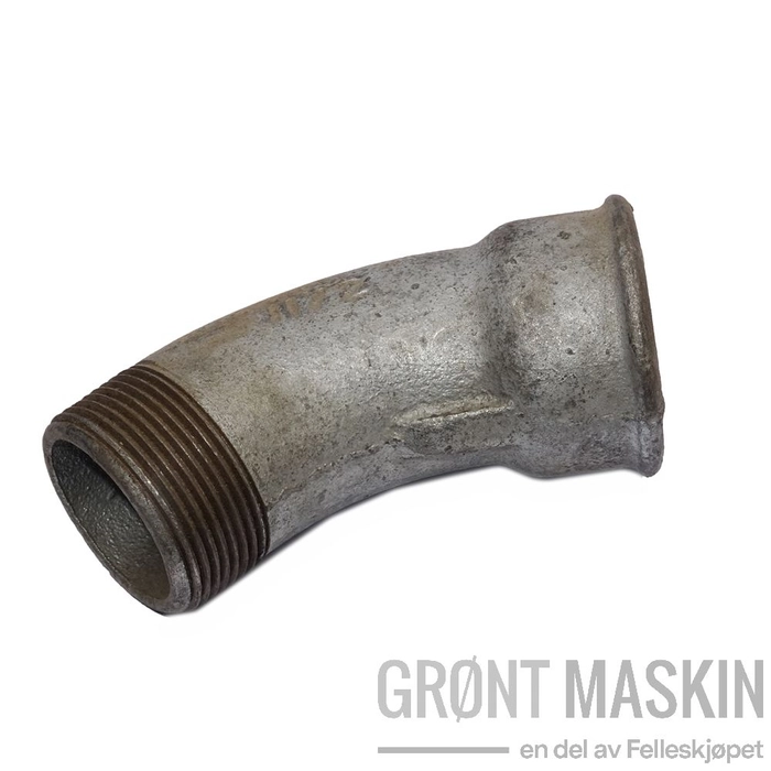 Galv ad 1/2 bend 45 gr. m/1 muffe 1 1/2"